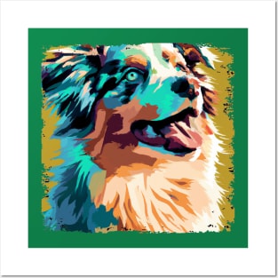 Miniature American Shepherd Pop Art - Dog Lover Gifts Posters and Art